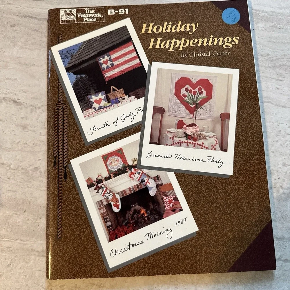 Holiday Happenings Cristal Carter Quilting‎ Book Vintage 1987 Paperback